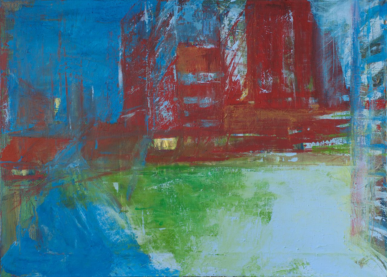 Moskau Jugo Sapad, Acryl auf Leinwand, 70 x 50 cm