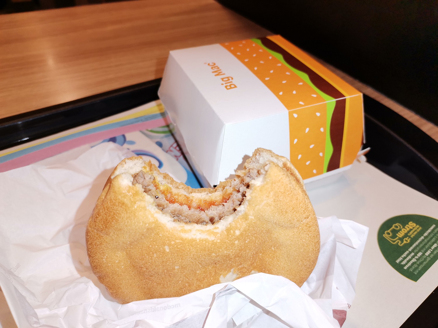 Noch schnell futtern und…