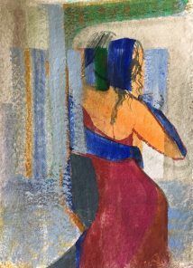 Gefühl wie Tango, Pigmente und Acryl auf Himalaya-Papier, 58 x 78 cm