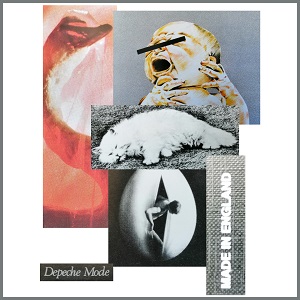 Dieses Bild aus verschiedenen Ausschnittsfotografien von Thorsten Hülsberg zeigt eine Collage verschiedenster Cover von Depeche Mode aus den Anfangsjahren der Band.